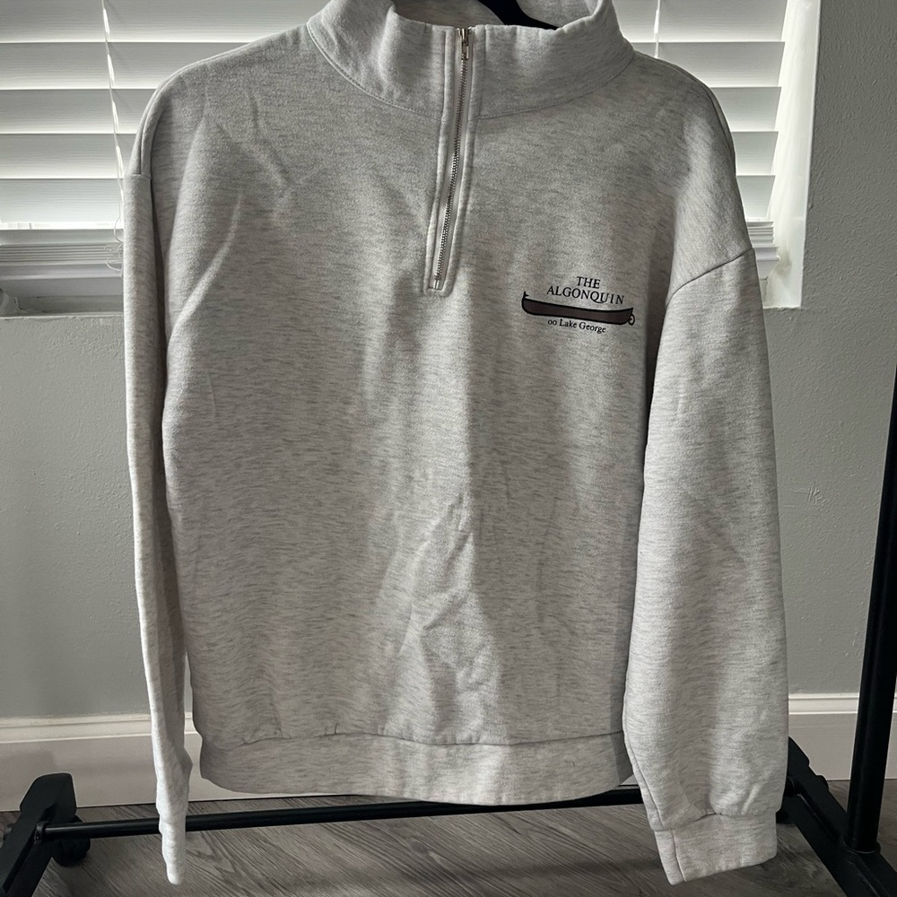 Gray Half-Zip Sweater